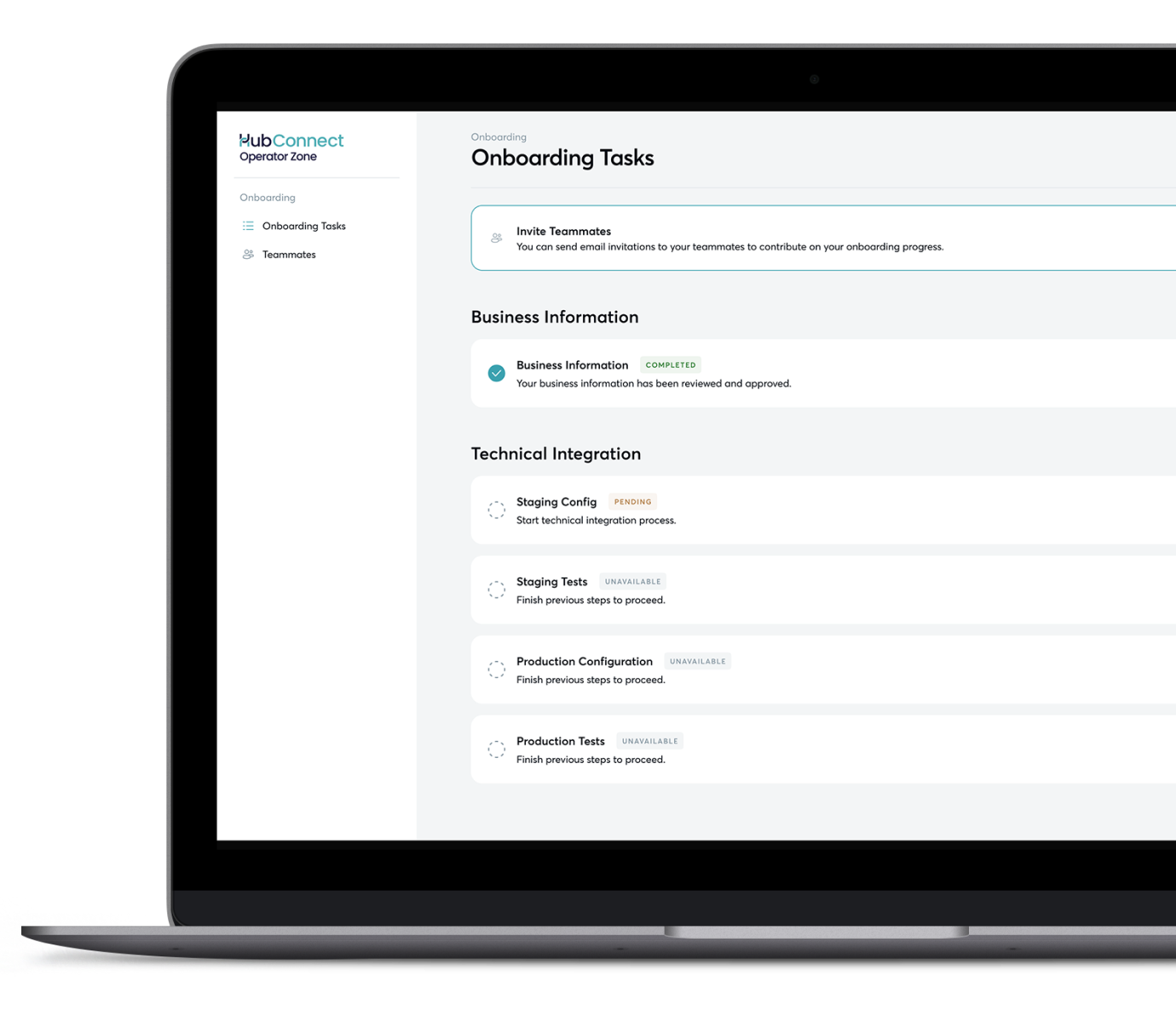 One-Click Onboarding and Compliance Interface